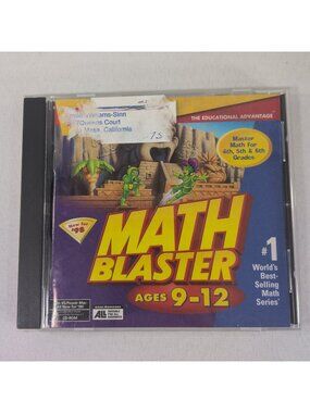 Math Blaster CD-ROM Davidson Ages 9-12 Mac Windows 1997 Kids Learning Education